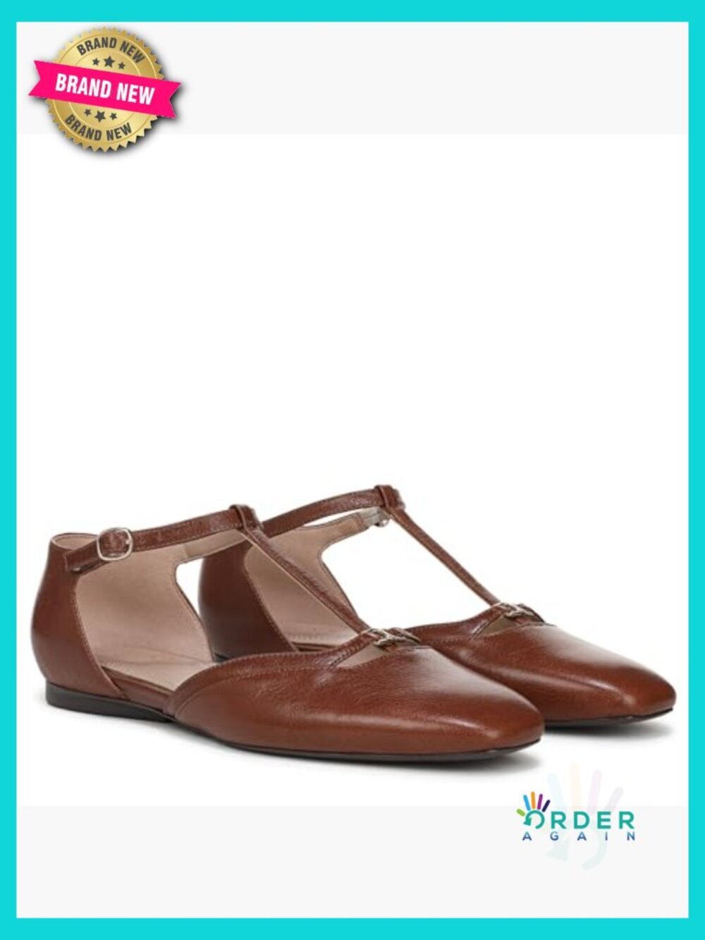 Classic Mary Jane Flat with T-Strap Twist Square Toe Block Heel Comfort - Picture 7 of 7